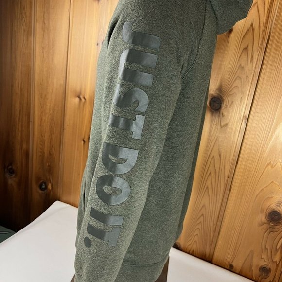 Nike Sportswear Full Zip Hoodie Sweatshirt Green Arm Spell Out Hoodie Mens Mediu - Picture 7 of 12